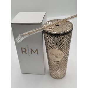 RACHEL MIRIAM Dream Big Metallic Gold Tumbler 24 oz - New in Packaging BPA Free